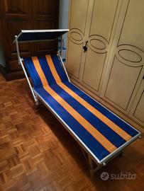 Sdraio Lettino impermeabile struttura in alluminio