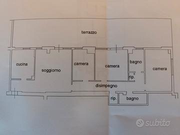 appartamento di  grandi dimensioni 