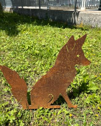 Sagoma in Corten volpe