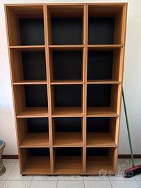 Libreria a giorno in legno