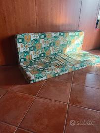 2 cuscini panca sfoderabili in gommapiuma 133×48