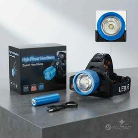 Lampada Frontale LED Alta Potenza Zoom