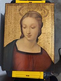 quadro in legno e foglia oro Santa Madonna