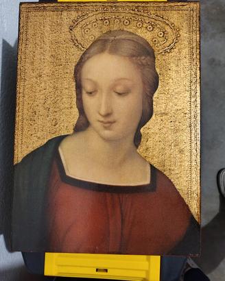 quadro in legno e foglia oro Santa Madonna