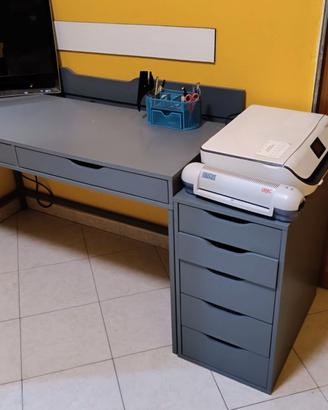 Tavolo scrivania con cassettiera