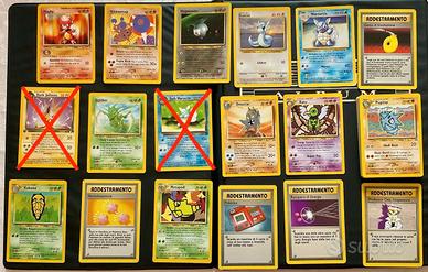 Lotto 36 Carte Pokemon misto rare non holo vintage