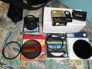 Nikon Batteria EN-EL15, telecomando ML-L3,  filtri