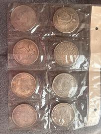 Lotto 8 monete d’argento da collezione