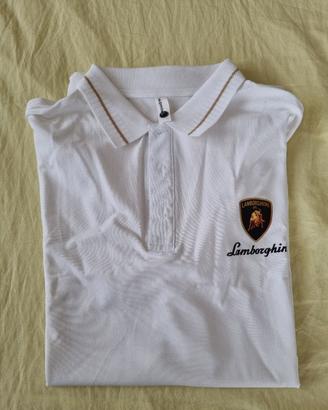 Polo Lamborghini bianca, nuova, da 90 a 39 euro