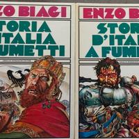2 libri "Storia d'Italia a fumetti" di Enzo Biagi