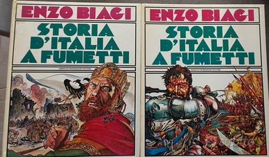 2 libri "Storia d'Italia a fumetti" di Enzo Biagi