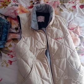 gilet trapuntato.sportivo con collo in pile 