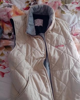 gilet trapuntato.sportivo con collo in pile 