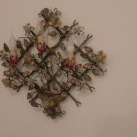 Applique in ferro battuto con fiori