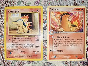 carte pokemon cyndaquil e quilava