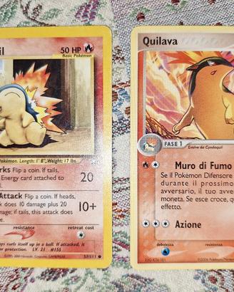 carte pokemon cyndaquil e quilava
