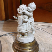 Bajour lampada bambini ceramica porcellana antica