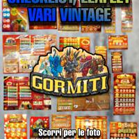 Lotto Vintage Checklist e Foglietti vari Gormiti