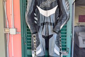 Tuta moto Alpinestars intera in pelle taglia 52