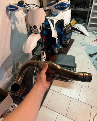 collettore scarico tm 450 con powerbomb