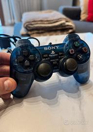 Controller dualshock ps2 transparent blu - raro