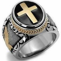 Anello moda Templare croce medievale