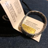 Bracciale unisex acciaio e oro 750 Acquario