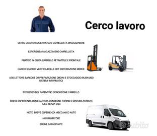 magazziniere operaio patentino pratico carrellista