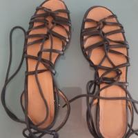 sandali donna alla schiava neri Ralph Lauren