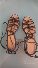 sandali donna alla schiava neri Ralph Lauren