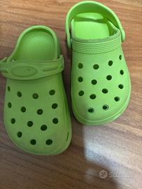 Ciabatte bambino verdi n.28 – tipo Crocs