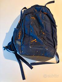Zaino Scuola Ergonomico Satch Pack Blu / Arancione