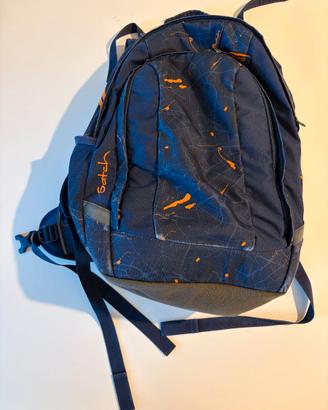 Zaino Scuola Ergonomico Satch Pack Blu / Arancione
