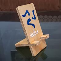 Supporto Porta Cellulare da Tavolo in Legno 