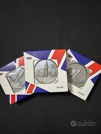 Set 3 pezzi Souvenir Londra piattino + piedistallo