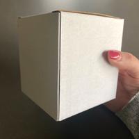 10 Scatolette bianche  in Cartone Ondulato 9,5 cm