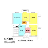 Monserrato appartamento tre letto terzo piano