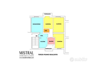 Monserrato appartamento tre letto terzo piano