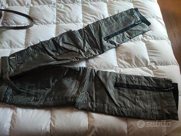 Moncler pantaloni da sci tg s verdoni e neri 