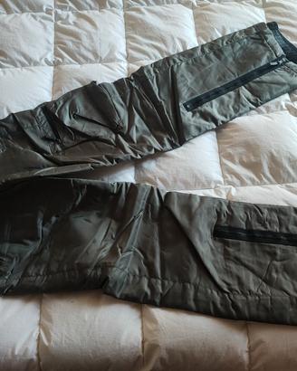 Moncler pantaloni da sci tg s verdoni e neri 