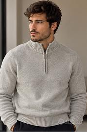 Maglioncino grigio mezza zip