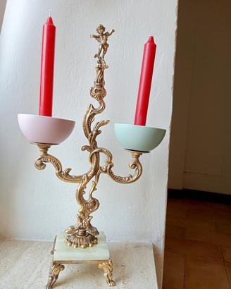 vecchia lampada che ho trasformato in candelabro. 