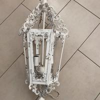 Lampadario in ferro battuto anticato stile shabby