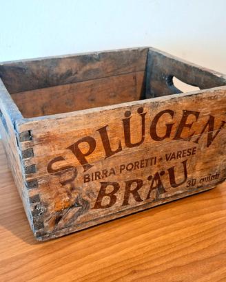 Cassa Birra Splugen Brau Poretti anni '40
