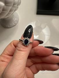 Anello Solitario Kate Charlotte Oro Bianco Zaffiro