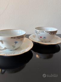 Coppia antiche tazzine  porcellana tedesca anni 60