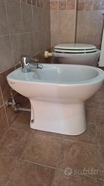 coppia wc + bidet azzurra