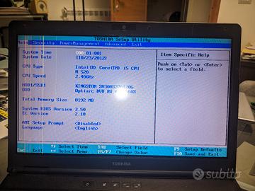 notebook Toshiba i5 8gb no ssd