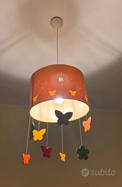 Lampadario bambini con farfalle