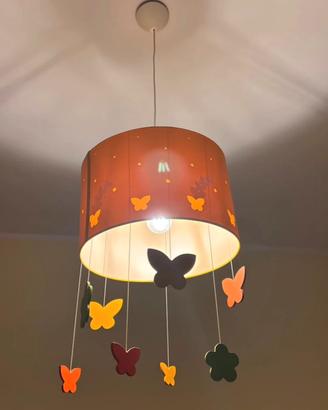 Lampadario bambini con farfalle